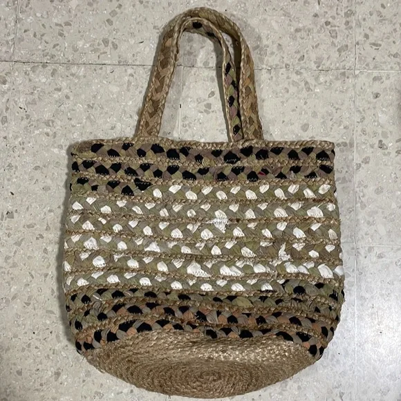 weaved basket summer tote - Picture 1 of 6